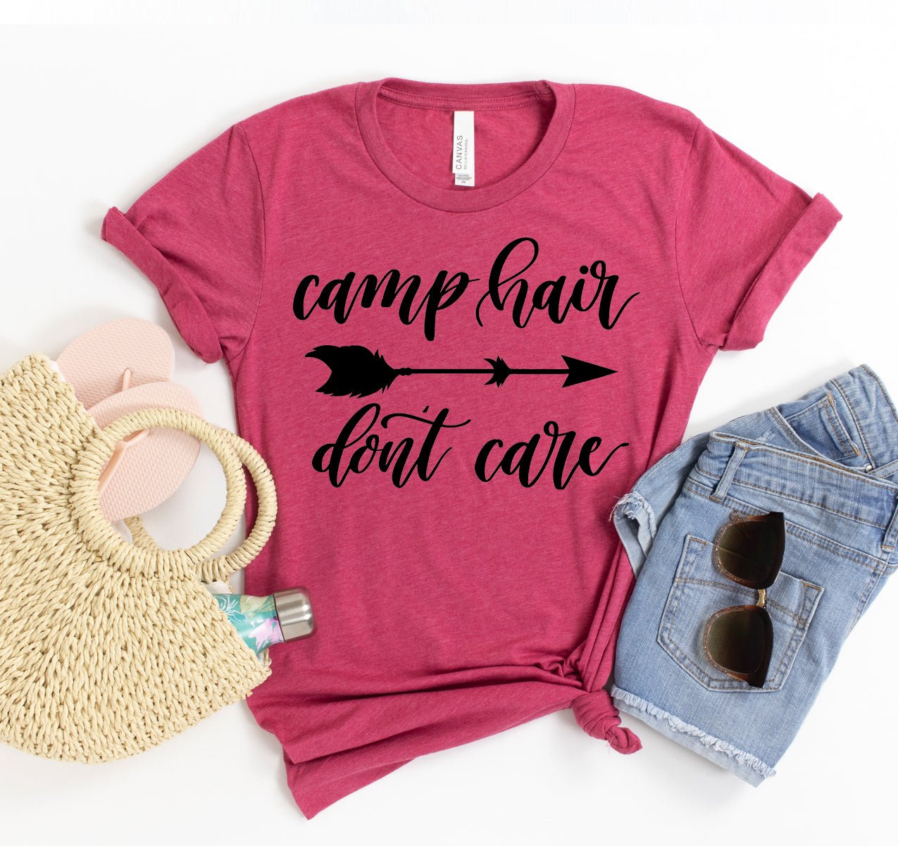 Camp Hair Don't Care T-shirt - Faith on the Road Tees
