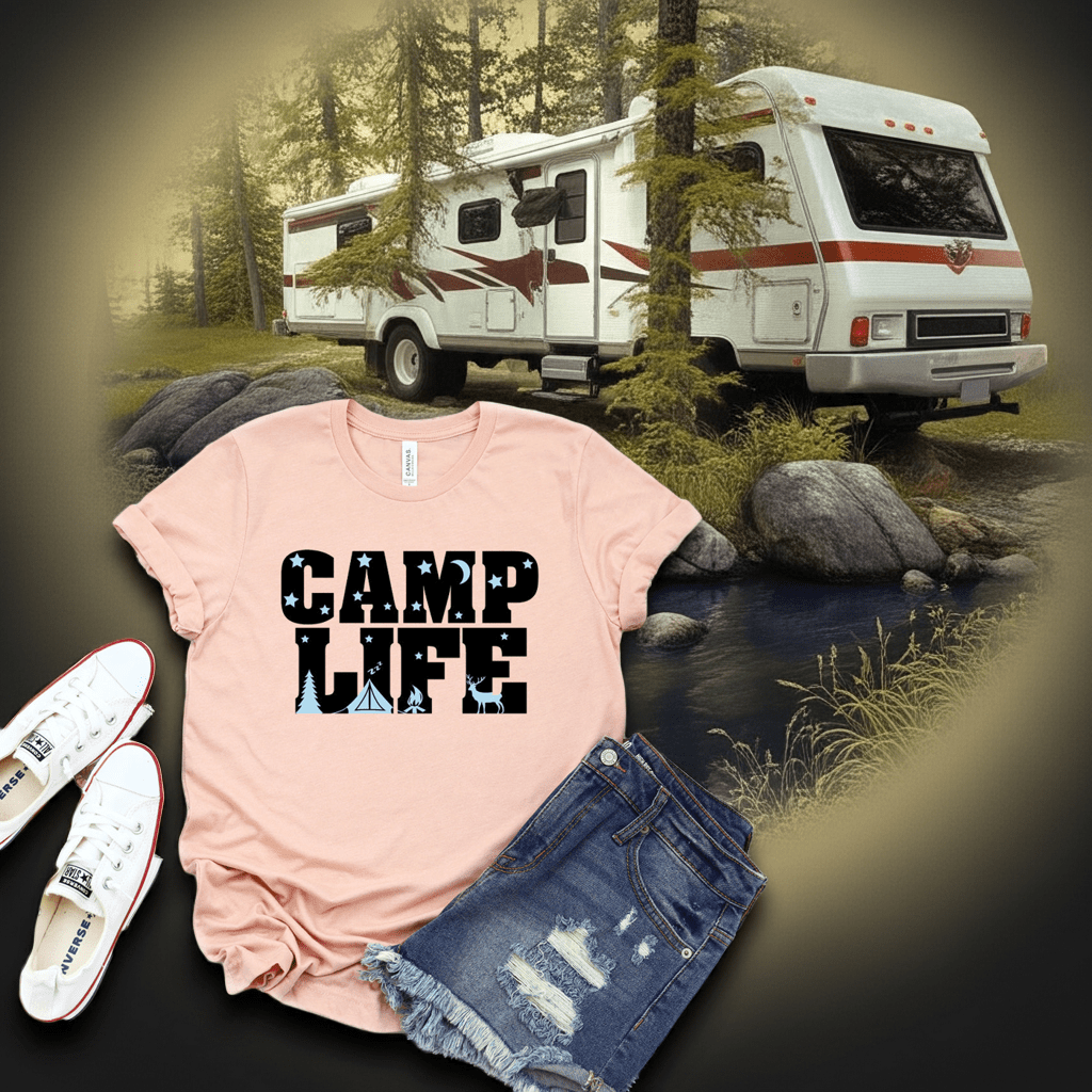 Camp Life T-shirt - Faith on the Road Tees