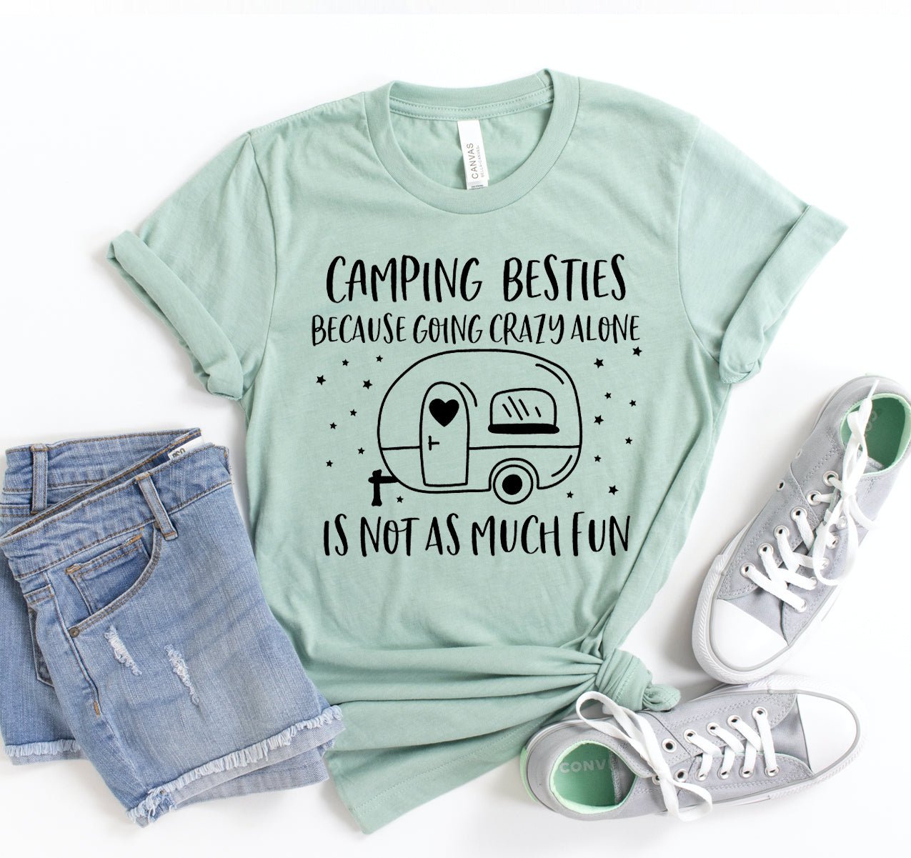 Camping Besties T-shirt - Faith on the Road Tees