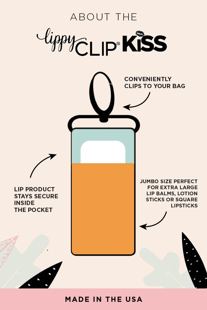Coral Floral LippyClip KISS for larger lip balms, essential oil rollers, etc. - Faith on the Road Tees