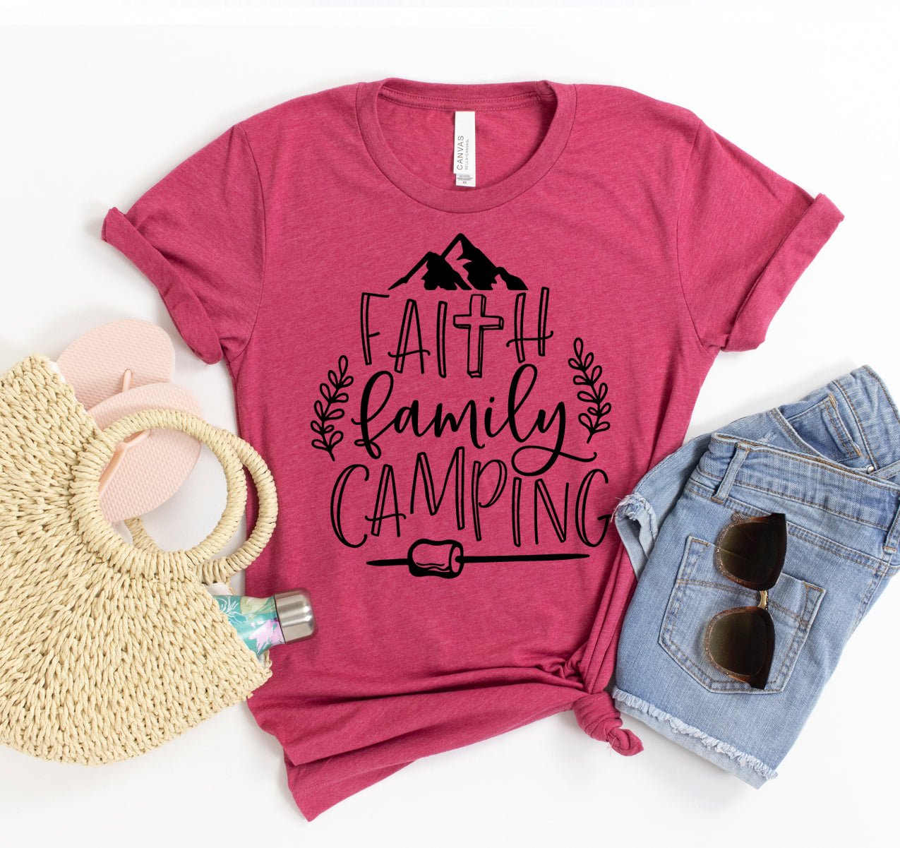 Faith Family Camping T-shirt - Faith on the Road Tees