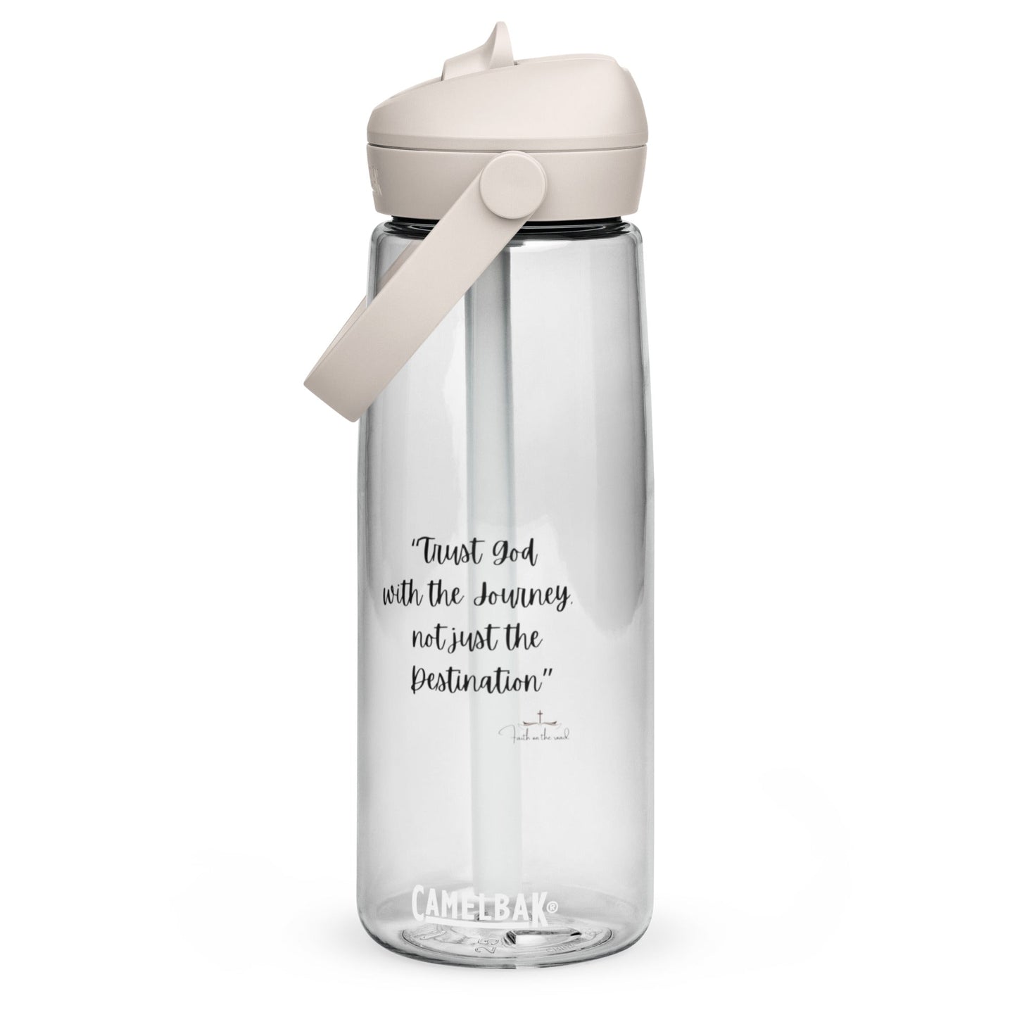 Flip straw water bottle - Faith on the Road Tees