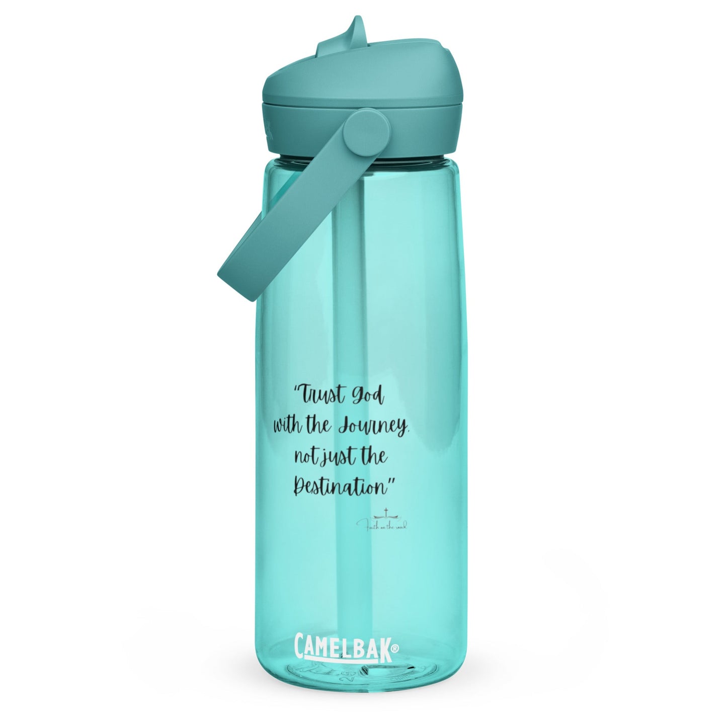 Flip straw water bottle - Faith on the Road Tees