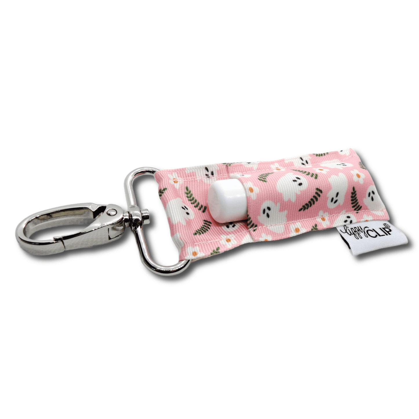 Ghosts on Pink LippyClip® Lip Balm Holder - Faith on the Road Tees