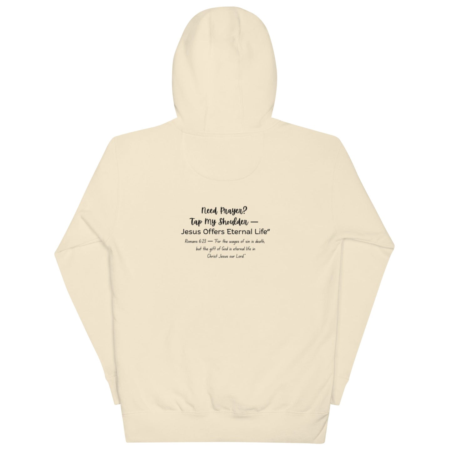 Need Prayer? Tap My Shoulder Unisex Hoodie - Faith on the Road Tees