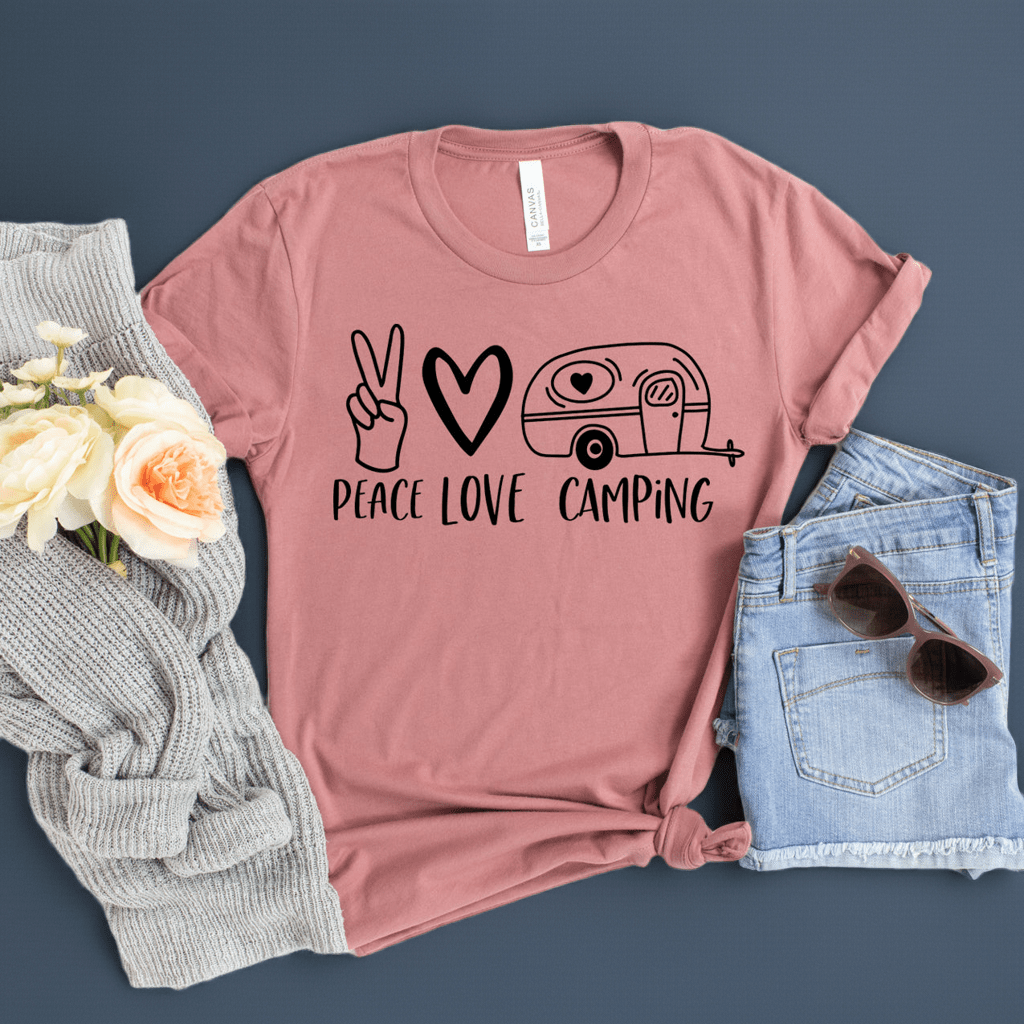 Peace Love Camping T-shirt - Faith on the Road Tees