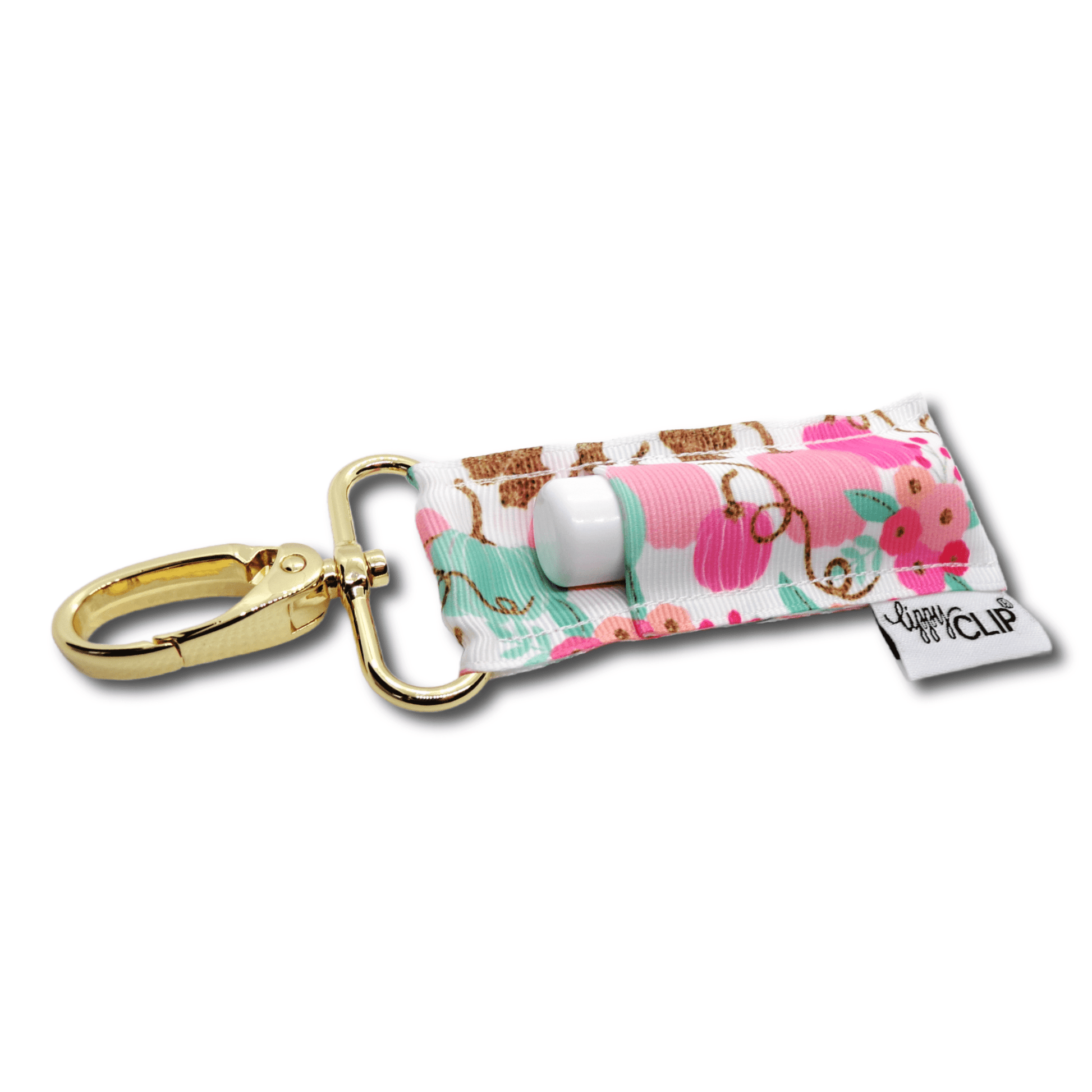 Pink and Aqua Pumpkins LippyClip® Lip Balm Holder - Faith on the Road Tees