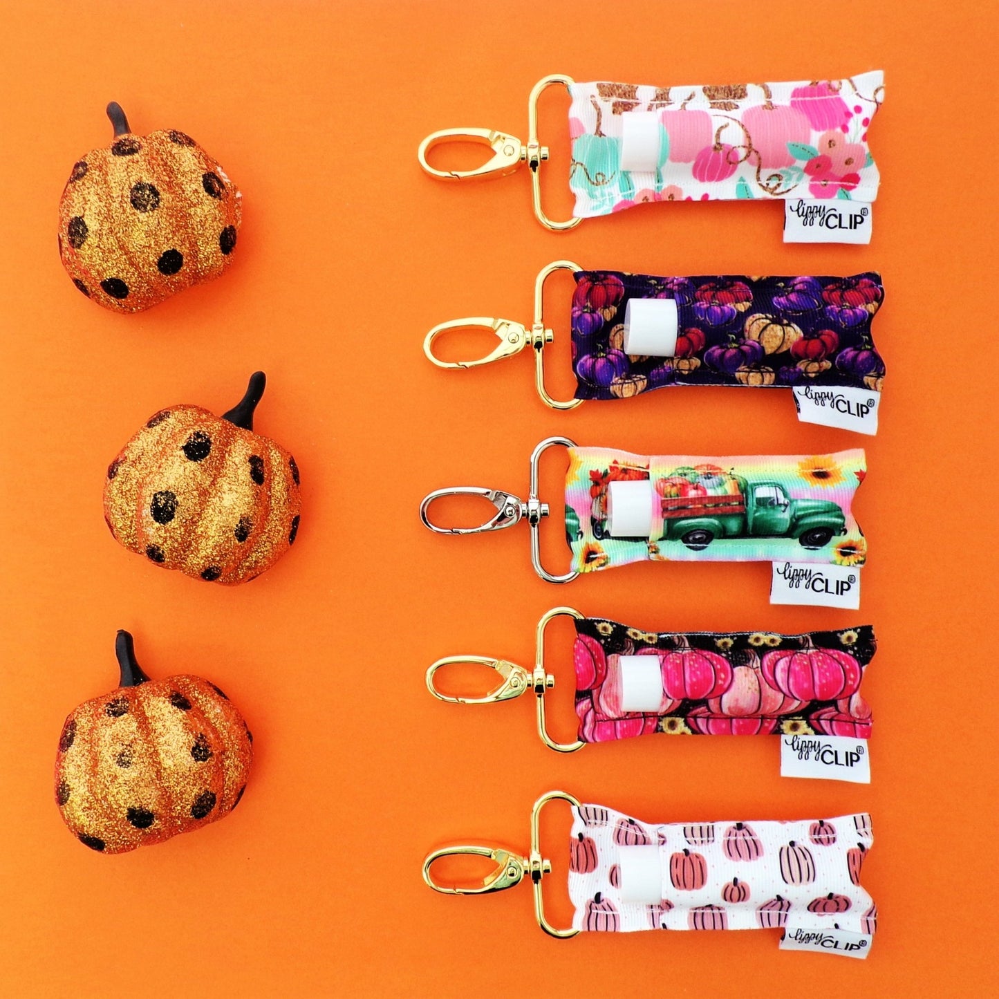 Pumpkins and Sunflowers LippyClip® Lip Balm Holder - Faith on the Road Tees