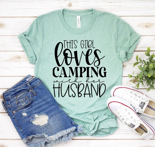 This Girl Loves Camping T-shirt - Faith on the Road Tees